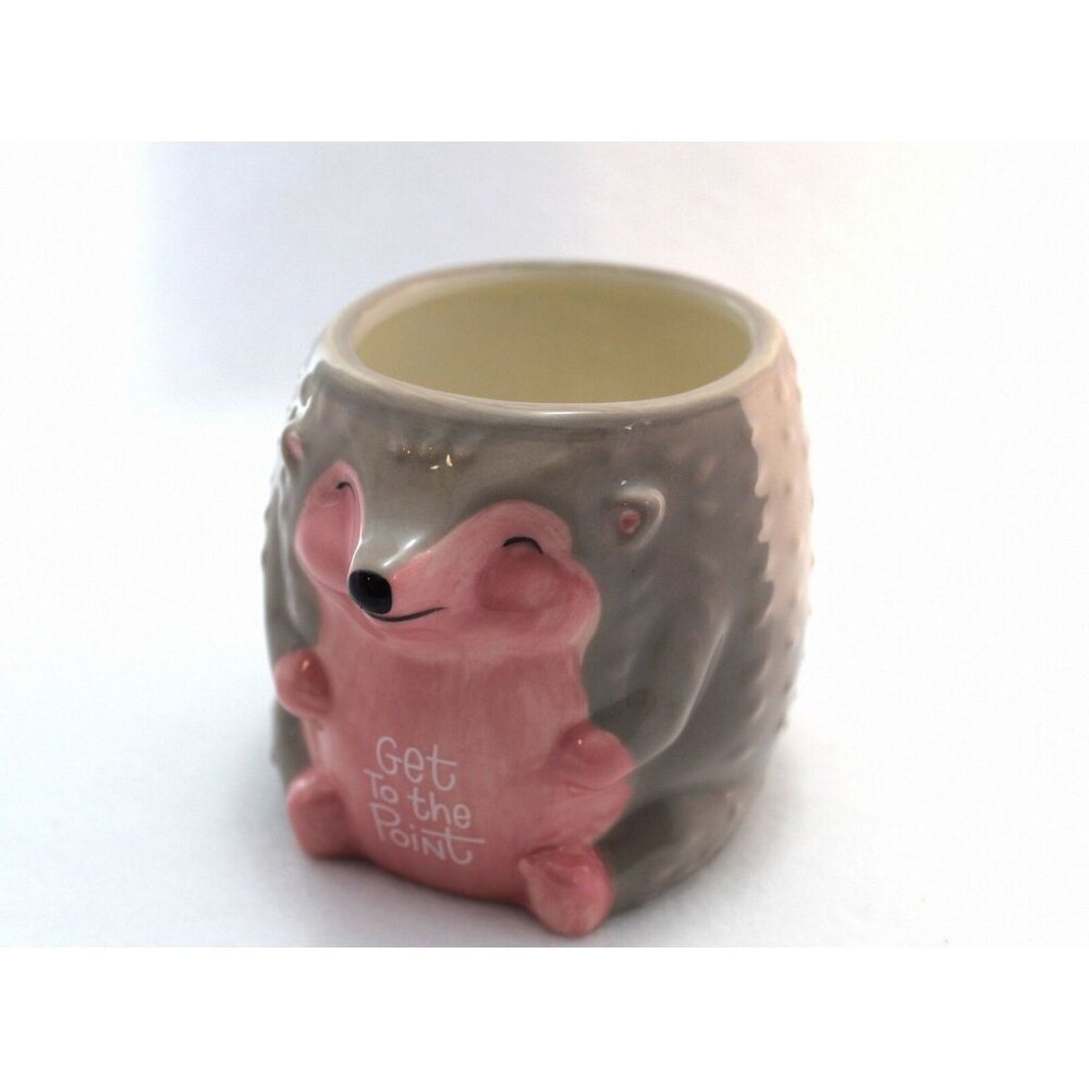 Hedgehog Ceramic Coffee Mug " Get To‎ The Point" By Luckyoo